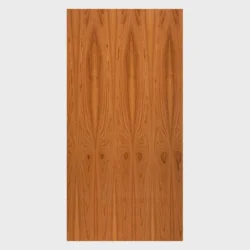 4x8 plain sliced cherry plywood sheet with vertical cathedral grain on neutral background