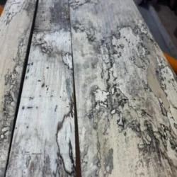Spalted tamarind hardwood boards with dramatic black spalting lines and light sapwood at G&H Hardwoods.